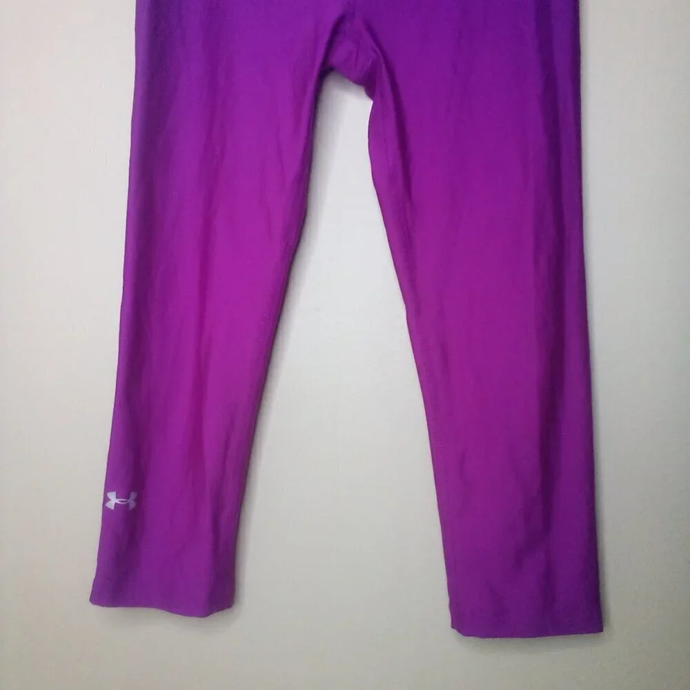 Under Armour Leggings XS Women Compression Heat Gear Active Athletic Purple Pink